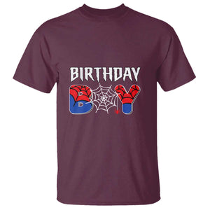 Spider Birthday Boy T Shirt Bday Spiders Party TS02 Maroon Print Your Wear