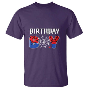 Spider Birthday Boy T Shirt Bday Spiders Party TS02 Purple Print Your Wear