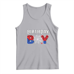 Spider Birthday Boy Tank Top Bday Spiders Party TS02 Athletic Heather Print Your Wear