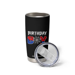 Spider Birthday Boy Tumbler Cup Bday Spiders Party TS02 Print Your Wear