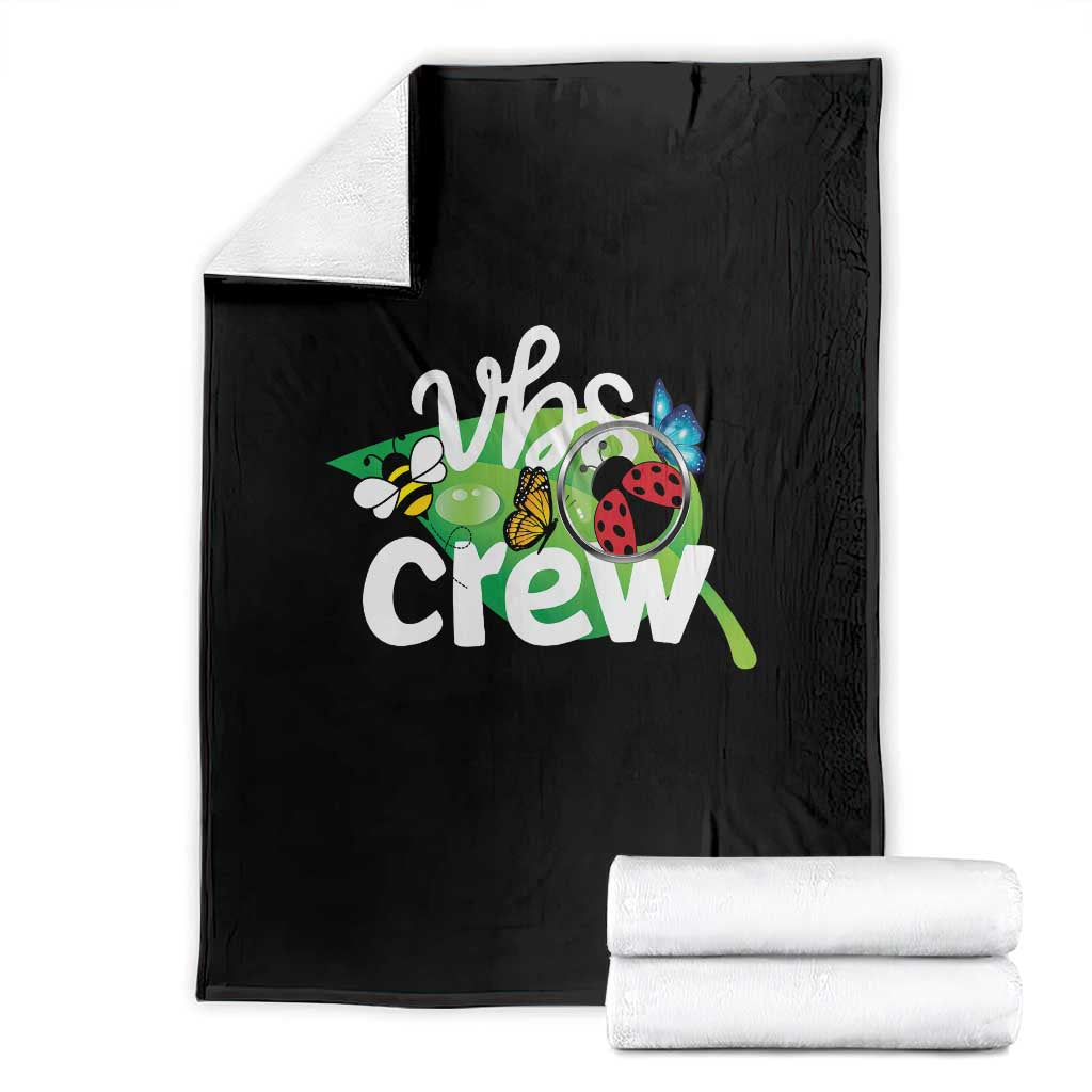 VBS Crew 2025 Throw Blanket Magnified Smallest Insects Adventure Vacation Bible School Squad TS02 Black Print Your Wear