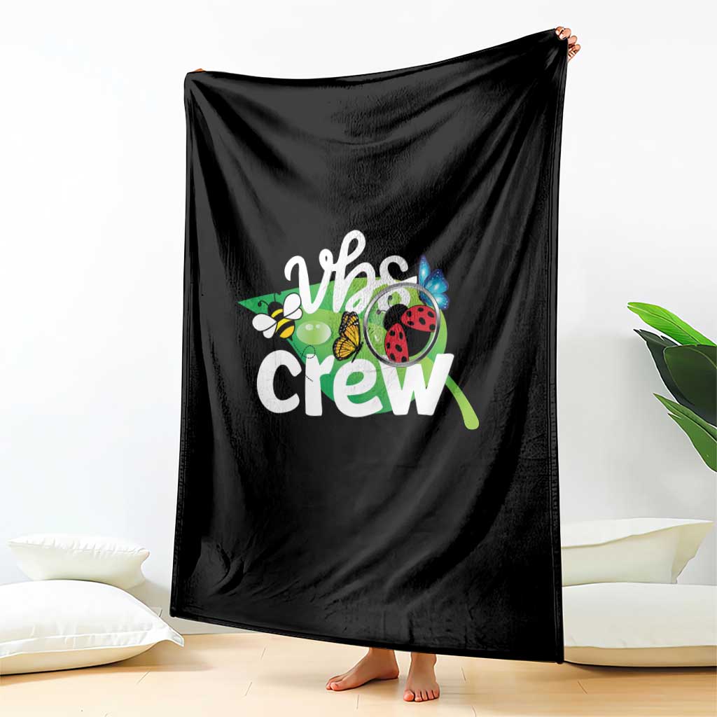 VBS Crew 2025 Throw Blanket Magnified Smallest Insects Adventure Vacation Bible School Squad TS02 Print Your Wear