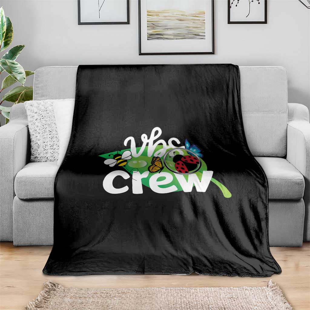 VBS Crew 2025 Throw Blanket Magnified Smallest Insects Adventure Vacation Bible School Squad TS02 Print Your Wear