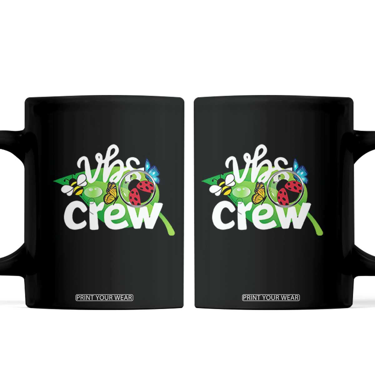 VBS Crew 2025 Coffee Mug Magnified Smallest Insects Adventure Vacation Bible School Squad TS02 Black Print Your Wear