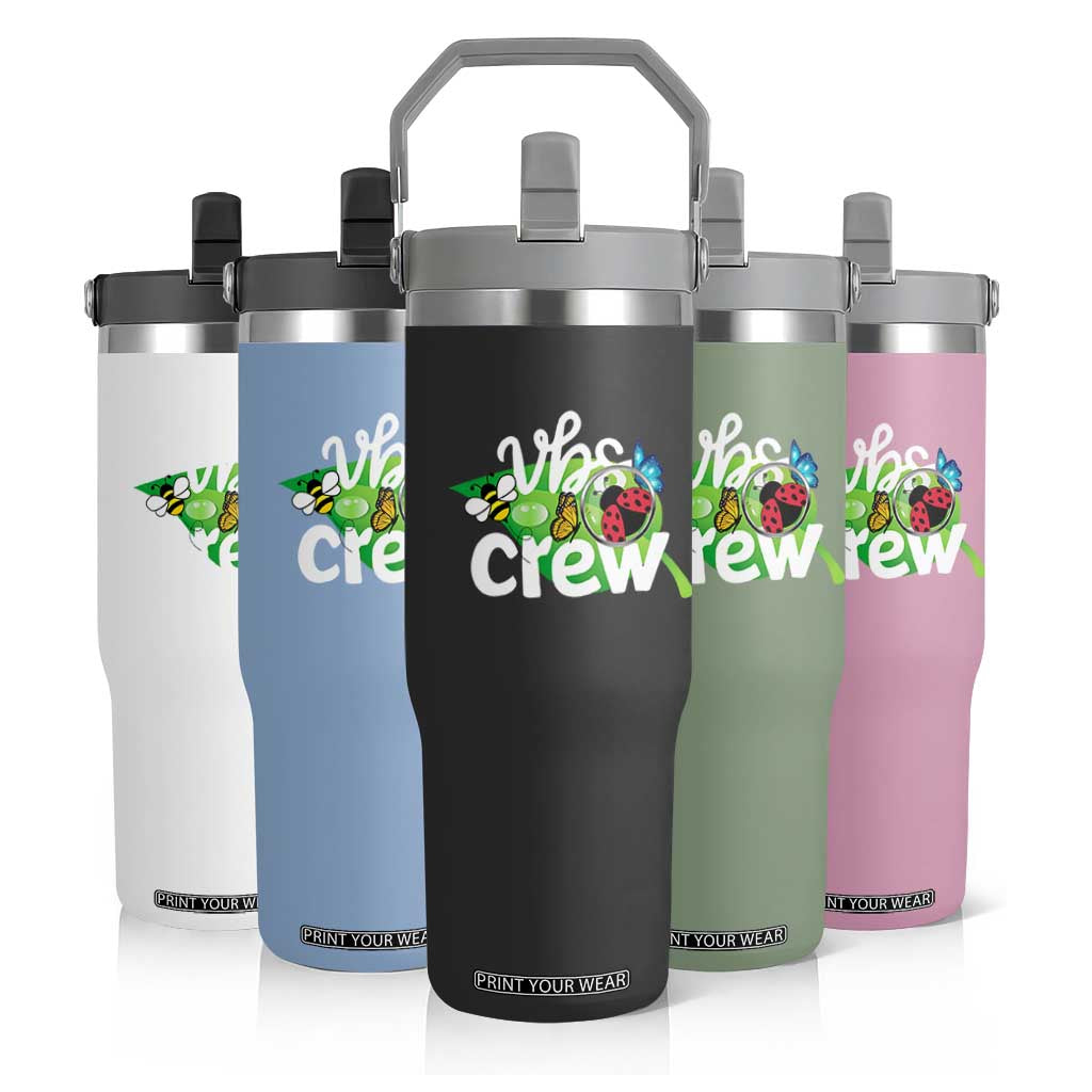 VBS Crew 2025 Flip Straw Tumbler Magnified Smallest Insects Adventure Vacation Bible School Squad TS02 Print Your Wear