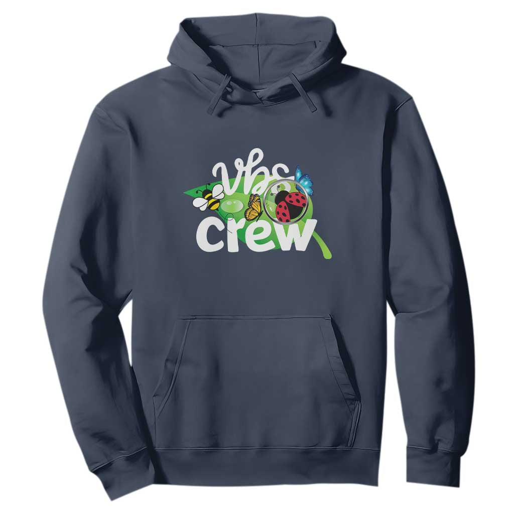 VBS Crew 2025 Hoodie Magnified Smallest Insects Adventure Vacation Bible School Squad TS02 Navy Print Your Wear