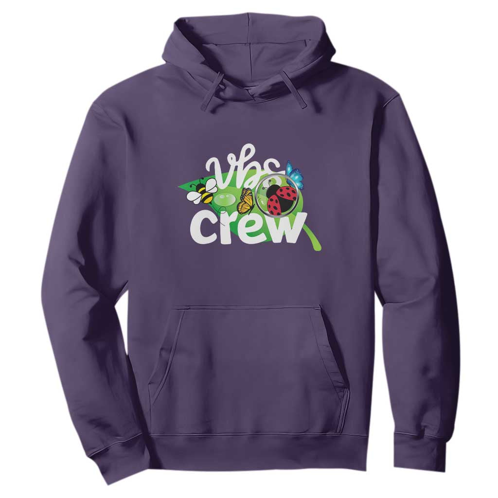 VBS Crew 2025 Hoodie Magnified Smallest Insects Adventure Vacation Bible School Squad TS02 Purple Print Your Wear