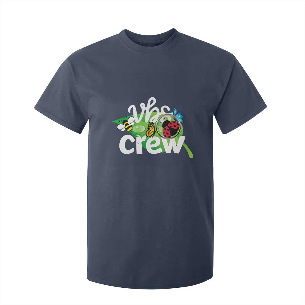 VBS Crew 2025 T Shirt For Kid Magnified Smallest Insects Adventure Vacation Bible School Squad TS02 Navy Print Your Wear