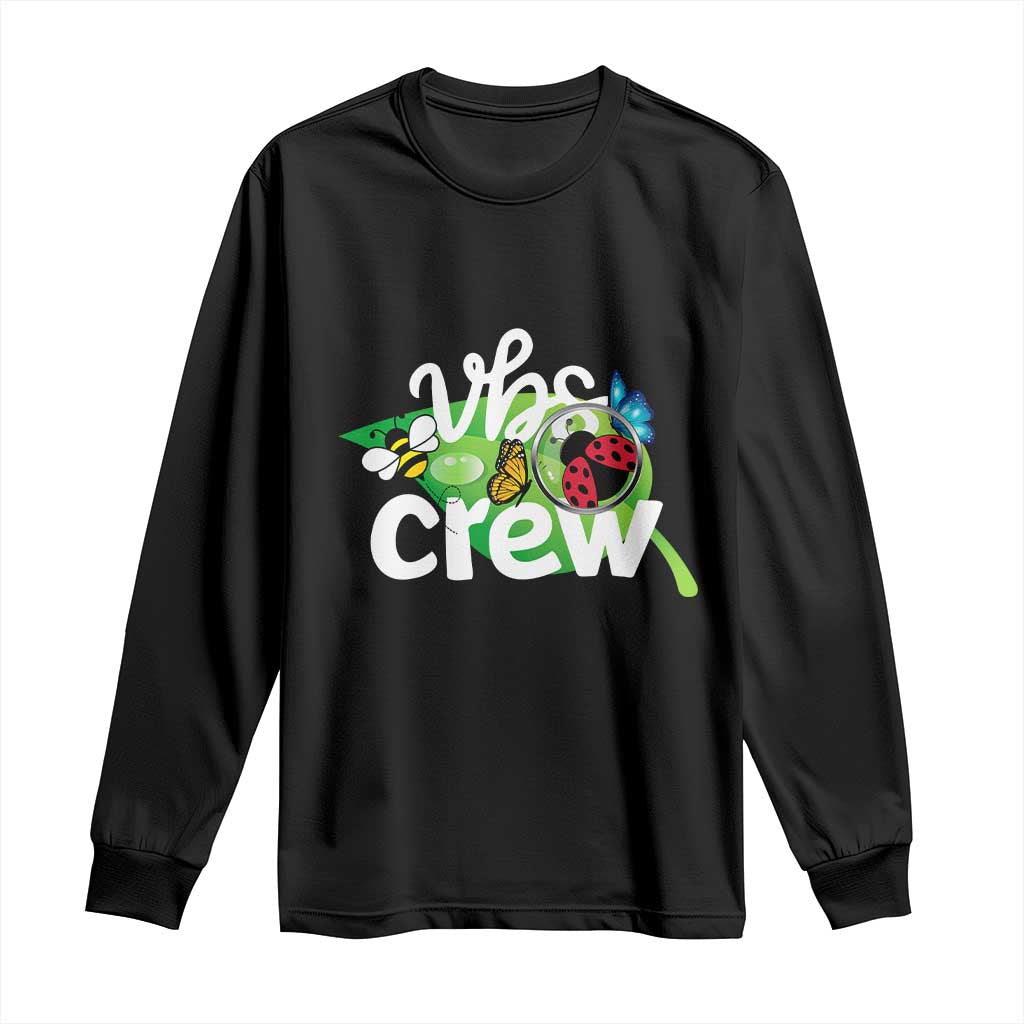 VBS Crew 2025 Long Sleeve Shirt Magnified Smallest Insects Adventure Vacation Bible School Squad TS02 Black Print Your Wear