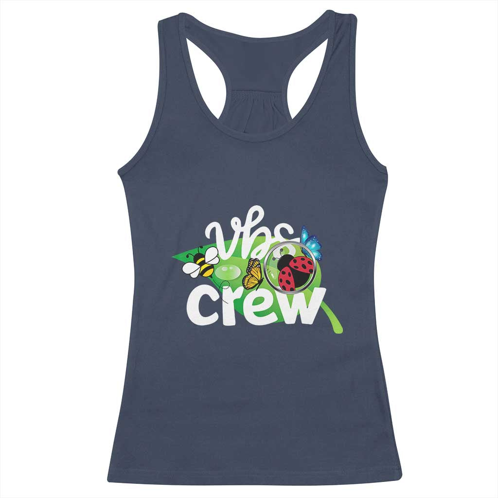 VBS Crew 2025 Racerback Tank Top Magnified Smallest Insects Adventure Vacation Bible School Squad TS02 Navy Print Your Wear