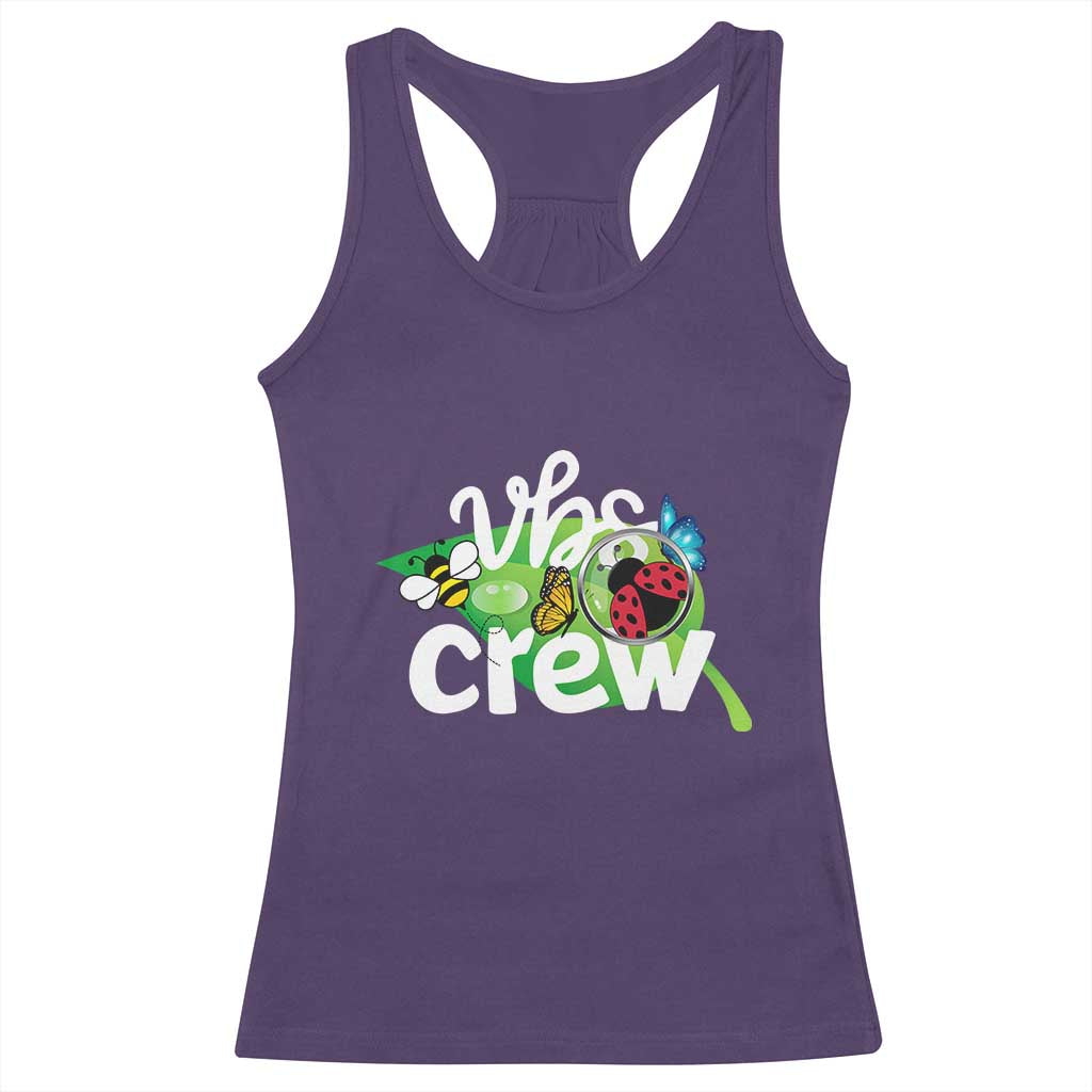 VBS Crew 2025 Racerback Tank Top Magnified Smallest Insects Adventure Vacation Bible School Squad TS02 Purple Print Your Wear