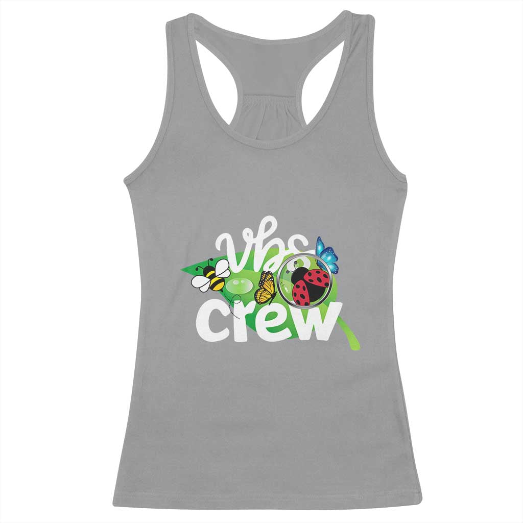 VBS Crew 2025 Racerback Tank Top Magnified Smallest Insects Adventure Vacation Bible School Squad TS02 Sport Gray Print Your Wear