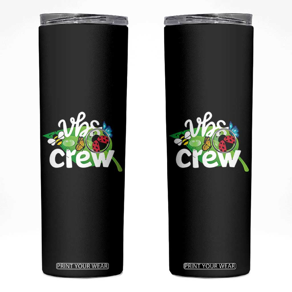 VBS Crew 2025 Skinny Tumbler Magnified Smallest Insects Adventure Vacation Bible School Squad TS02 Black Print Your Wear