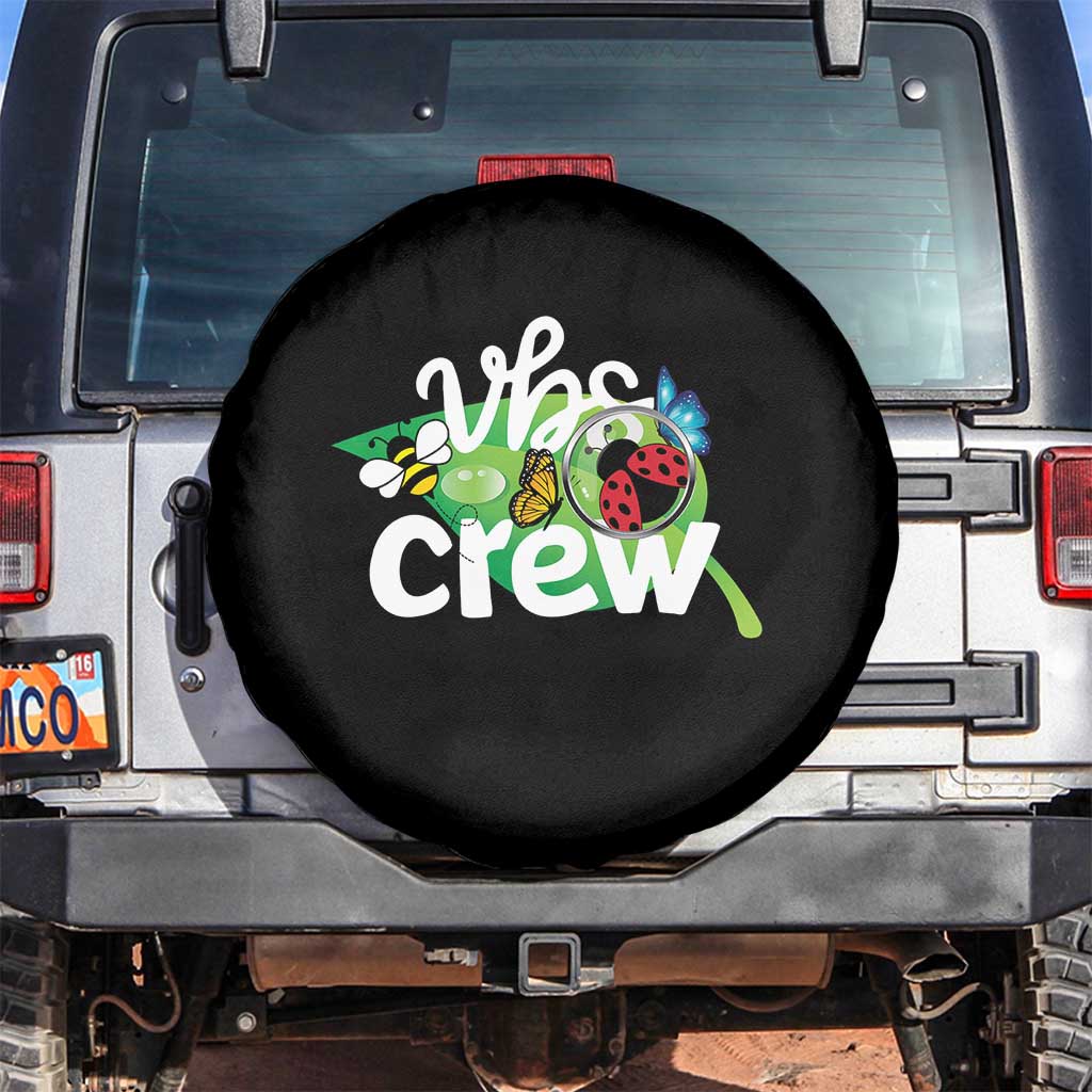 VBS Crew 2025 Spare Tire Cover Magnified Smallest Insects Adventure Vacation Bible School Squad TS02 No hole Black Print Your Wear