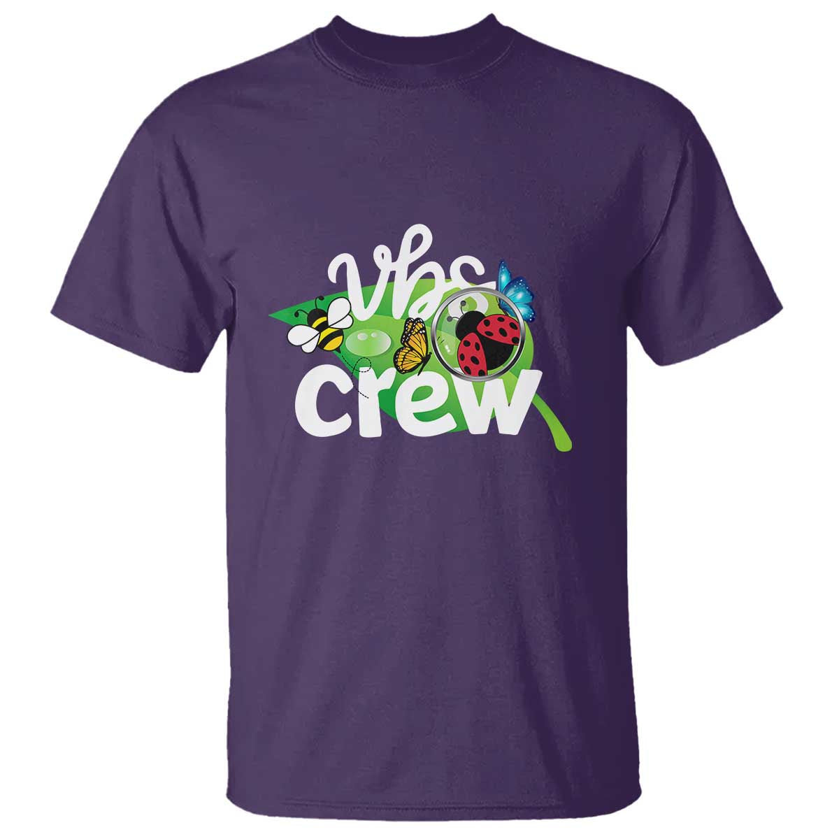 VBS Crew 2025 T Shirt Magnified Smallest Insects Adventure Vacation Bible School Squad TS02 Purple Print Your Wear