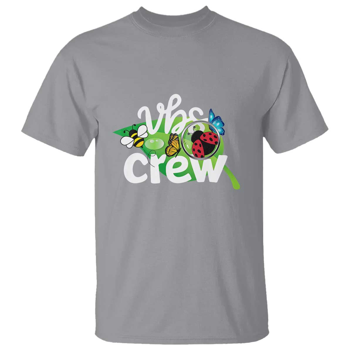 VBS Crew 2025 T Shirt Magnified Smallest Insects Adventure Vacation Bible School Squad TS02 Sport Gray Print Your Wear