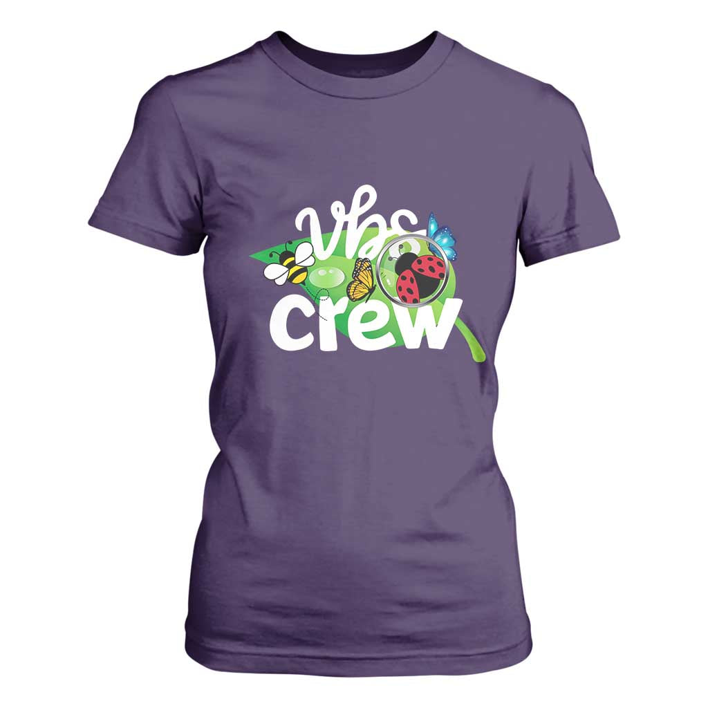 VBS Crew 2025 T Shirt For Women Magnified Smallest Insects Adventure Vacation Bible School Squad TS02 Purple Print Your Wear
