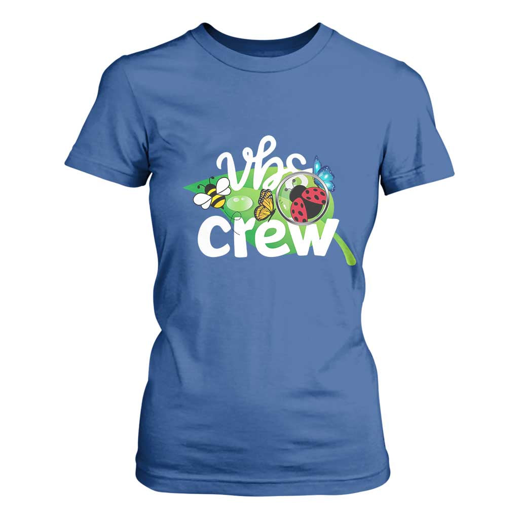 VBS Crew 2025 T Shirt For Women Magnified Smallest Insects Adventure Vacation Bible School Squad TS02 Royal Blue Print Your Wear