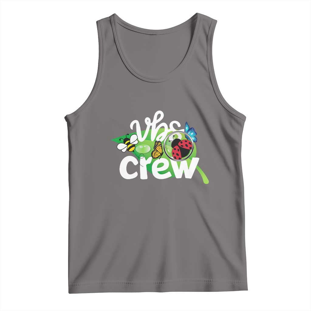 VBS Crew 2025 Tank Top Magnified Smallest Insects Adventure Vacation Bible School Squad TS02 Deep Heather Print Your Wear