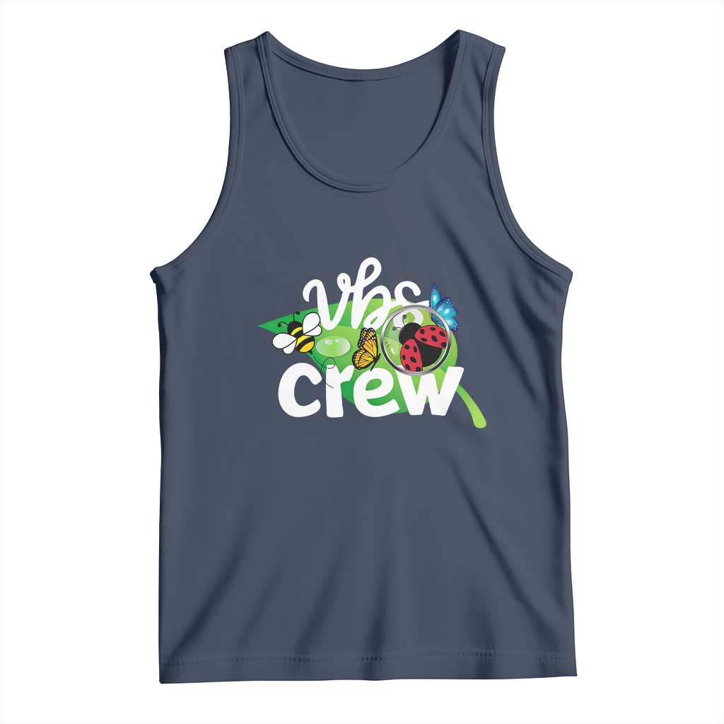 VBS Crew 2025 Tank Top Magnified Smallest Insects Adventure Vacation Bible School Squad TS02 Navy Print Your Wear