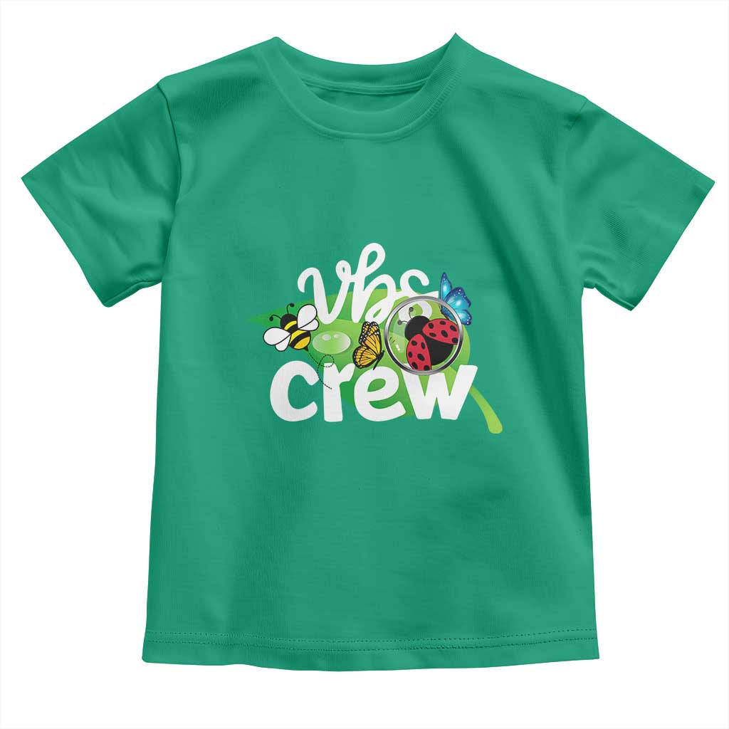 VBS Crew 2025 Toddler T Shirt Magnified Smallest Insects Adventure Vacation Bible School Squad TS02 Irish Green Print Your Wear