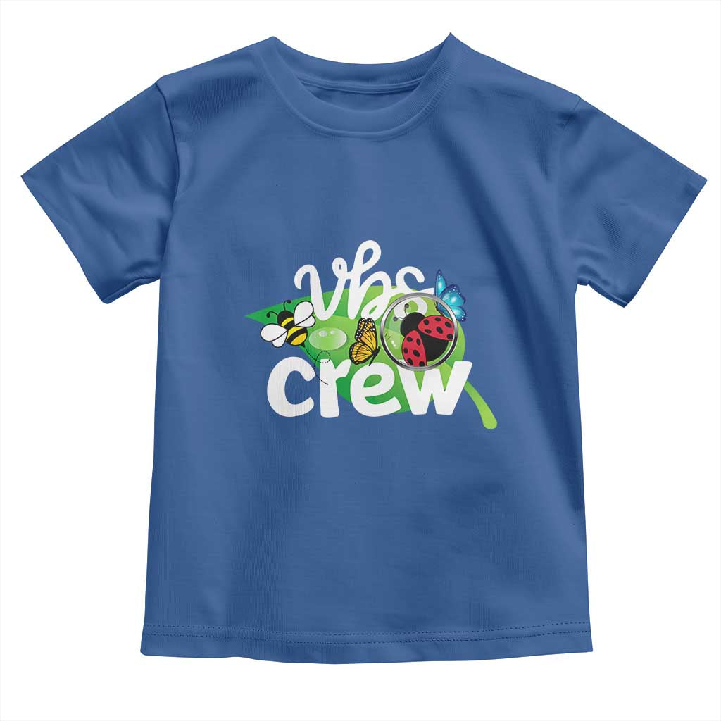VBS Crew 2025 Toddler T Shirt Magnified Smallest Insects Adventure Vacation Bible School Squad TS02 Royal Blue Print Your Wear