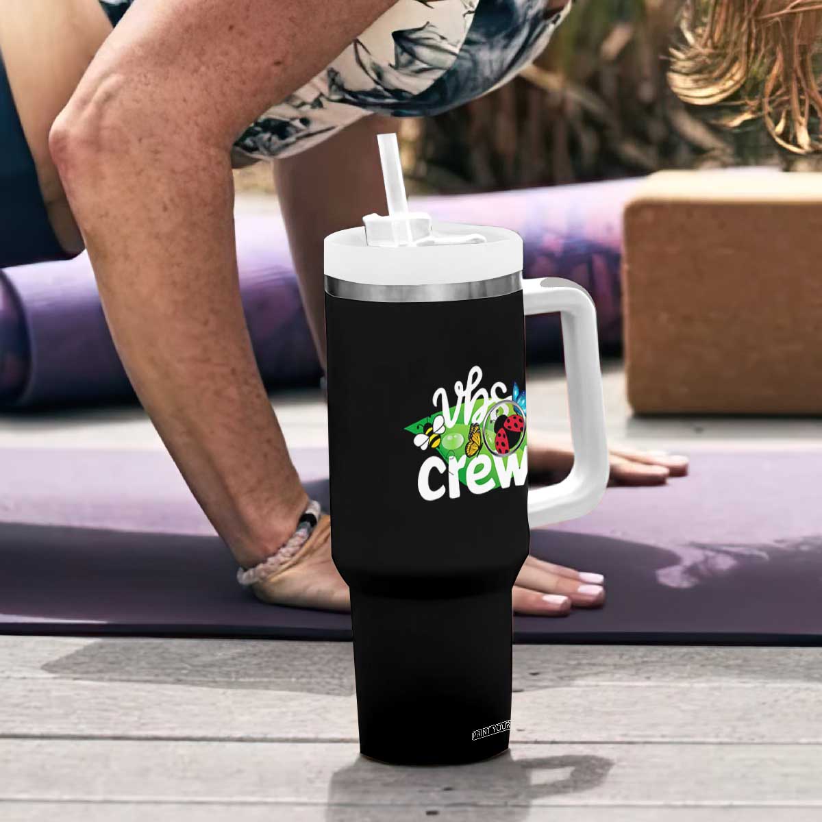 VBS Crew 2025 Tumbler With Handle Magnified Smallest Insects Adventure Vacation Bible School Squad TS02 Print Your Wear