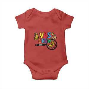 VBS 2025 Baby Onesie Magnified Vacation Bible School Butterfly VBS Team TS02 Red Print Your Wear