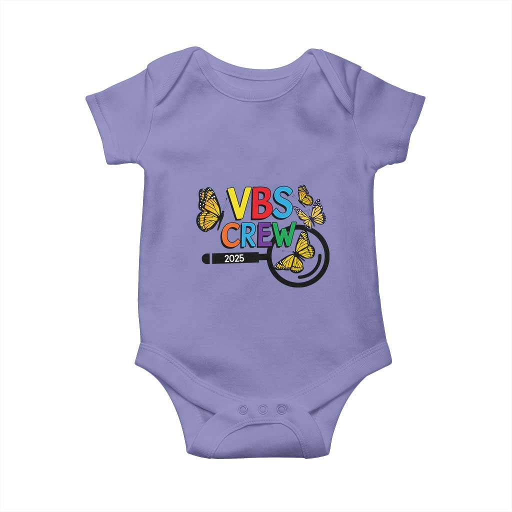 VBS 2025 Baby Onesie Magnified Vacation Bible School Butterfly VBS Team TS02 Violet Print Your Wear