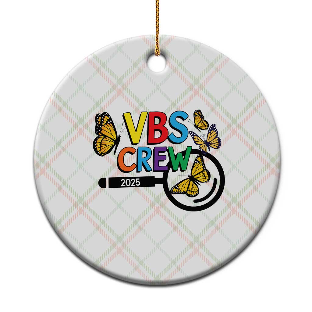 VBS 2025 Ceramic Ornament Magnified Vacation Bible School Butterfly VBS Team TS02 1pc Christmas Plaid Print Your Wear