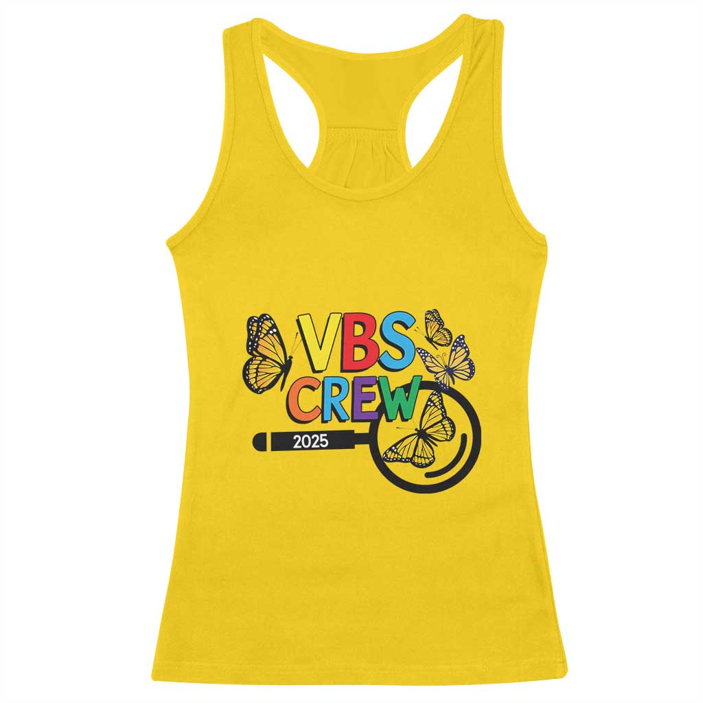VBS 2025 Racerback Tank Top Magnified Vacation Bible School Butterfly VBS Team TS02 Daisy Print Your Wear