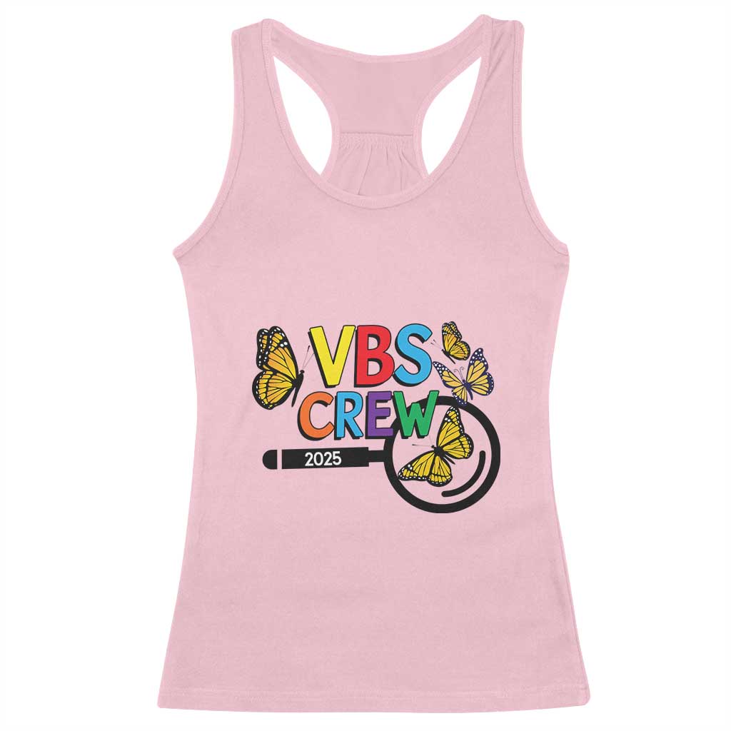 VBS 2025 Racerback Tank Top Magnified Vacation Bible School Butterfly VBS Team TS02 Light Pink Print Your Wear