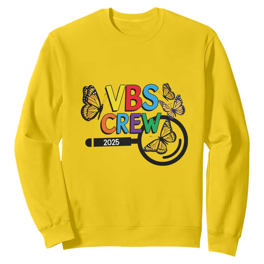 VBS 2025 Sweatshirt Magnified Vacation Bible School Butterfly VBS Team TS02 Daisy Print Your Wear
