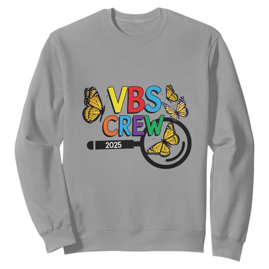 VBS 2025 Sweatshirt Magnified Vacation Bible School Butterfly VBS Team TS02 Sport Gray Print Your Wear