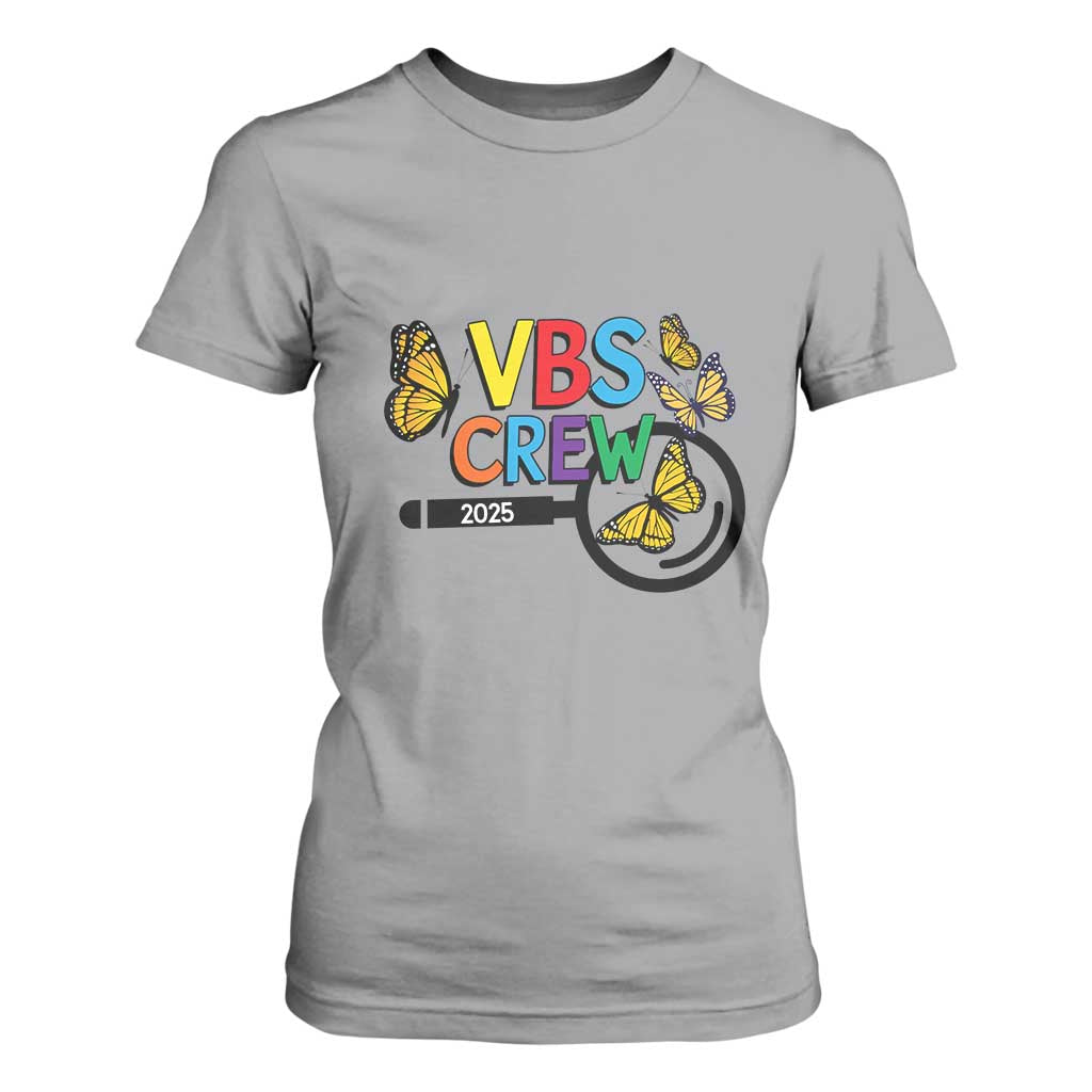 VBS 2025 T Shirt For Women Magnified Vacation Bible School Butterfly VBS Team TS02 Sport Gray Print Your Wear