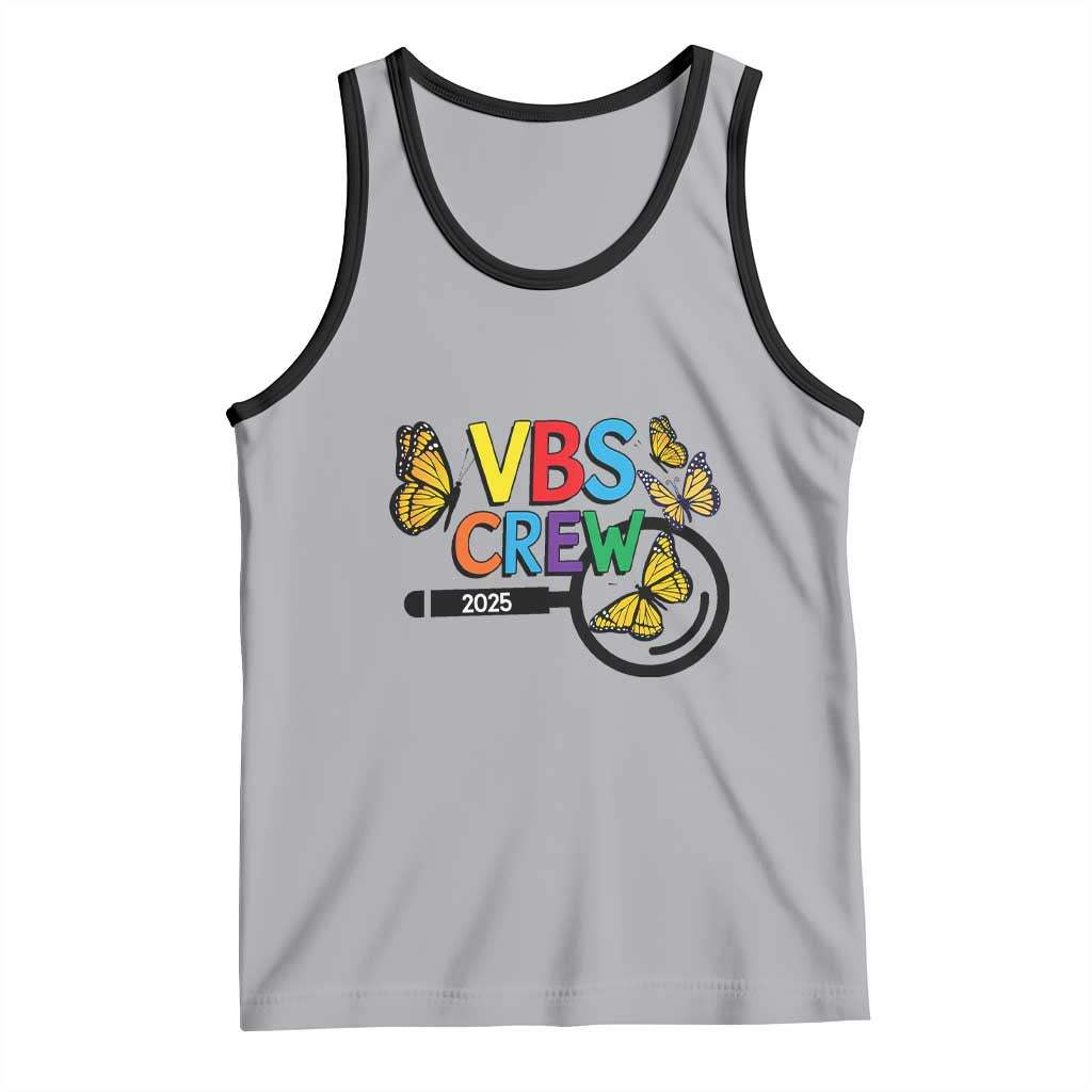 VBS 2025 Tank Top Magnified Vacation Bible School Butterfly VBS Team TS02 Athletic Heather Black Print Your Wear
