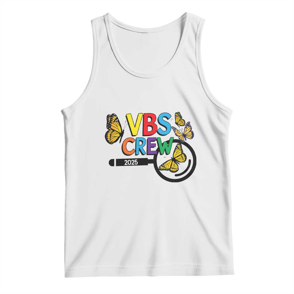 VBS 2025 Tank Top Magnified Vacation Bible School Butterfly VBS Team TS02 White Print Your Wear