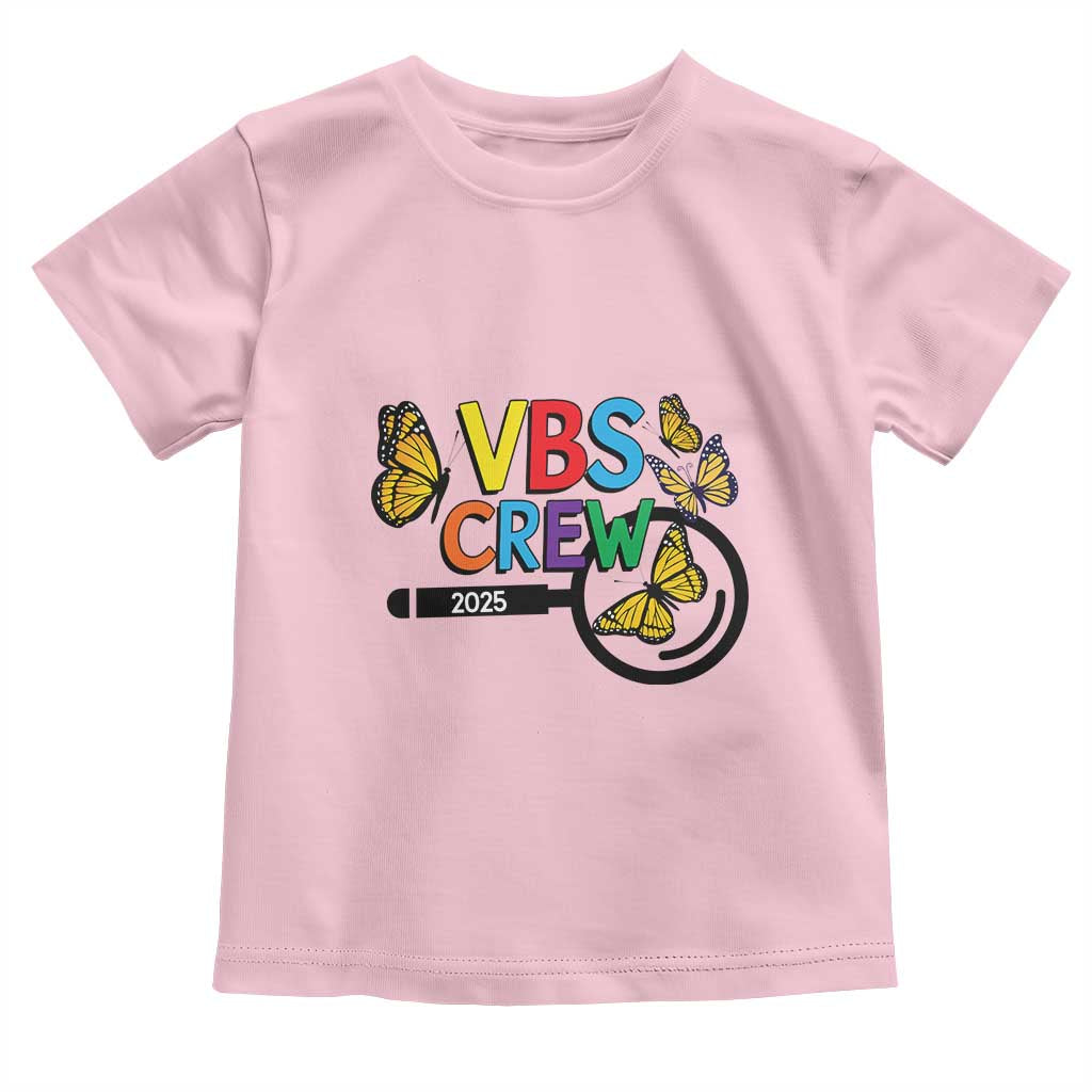 VBS 2025 Toddler T Shirt Magnified Vacation Bible School Butterfly VBS Team TS02 Light Pink Print Your Wear