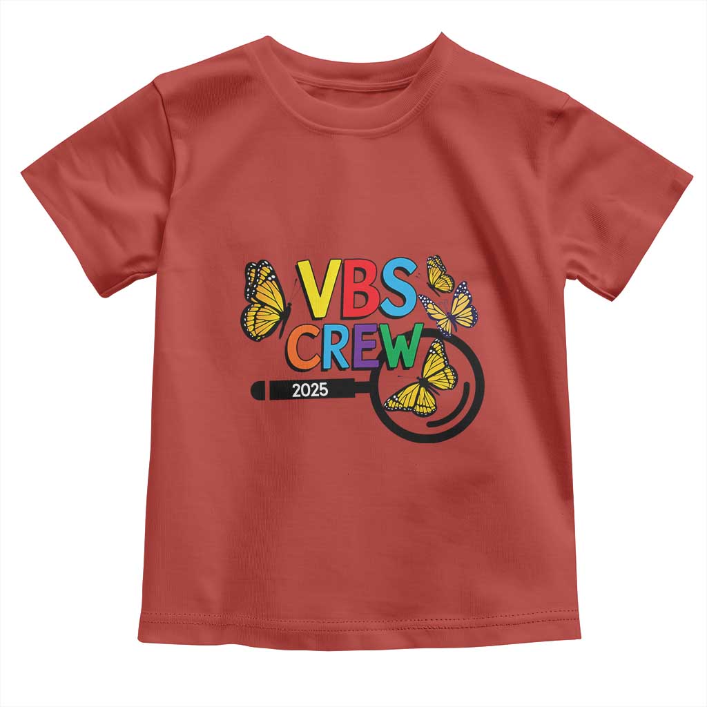 VBS 2025 Toddler T Shirt Magnified Vacation Bible School Butterfly VBS Team TS02 Red Print Your Wear