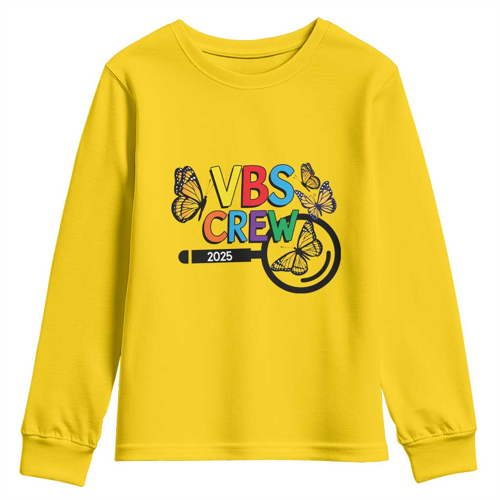 VBS 2025 Youth Sweatshirt Magnified Vacation Bible School Butterfly VBS Team TS02 Daisy Print Your Wear
