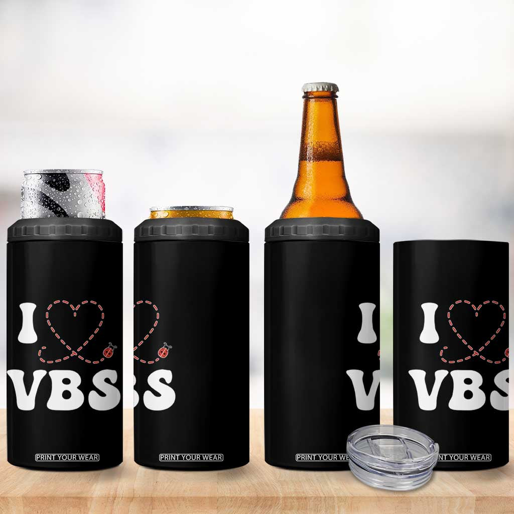 I Love VBS 2025 4 in 1 Can Cooler Tumbler Vacation Bible School Ladybug VBS Team TS02 Print Your Wear