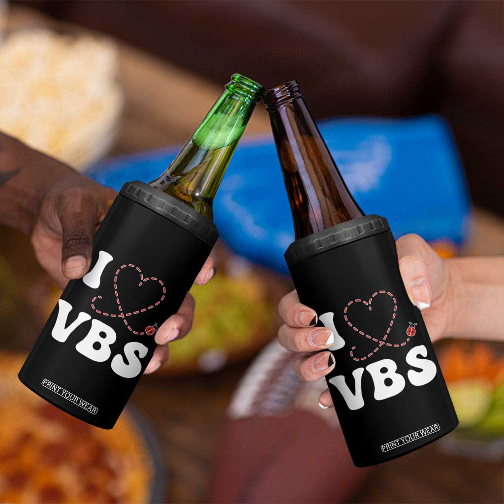 I Love VBS 2025 4 in 1 Can Cooler Tumbler Vacation Bible School Ladybug VBS Team TS02 Print Your Wear