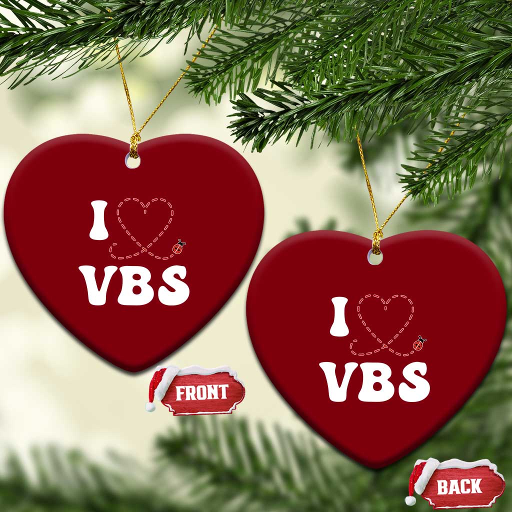 I Love VBS 2025 Ceramic Ornament Vacation Bible School Ladybug VBS Team TS02 Print Your Wear