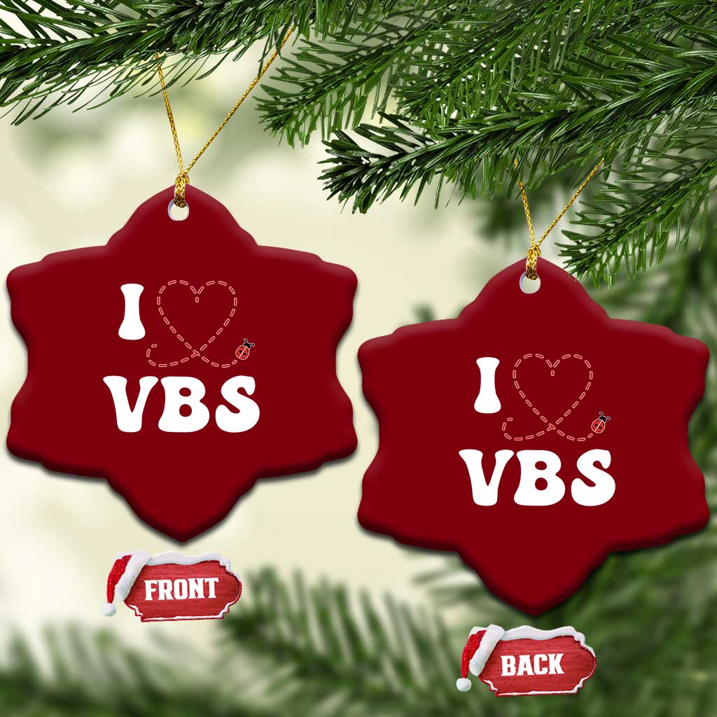 I Love VBS 2025 Ceramic Ornament Vacation Bible School Ladybug VBS Team TS02 Print Your Wear