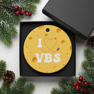 I Love VBS 2025 Ceramic Ornament Vacation Bible School Ladybug VBS Team TS02 1pc Yellow Cheese Print Your Wear