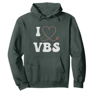 I Love VBS 2025 Hoodie Vacation Bible School Ladybug VBS Team TS02 Dark Forest Green Print Your Wear