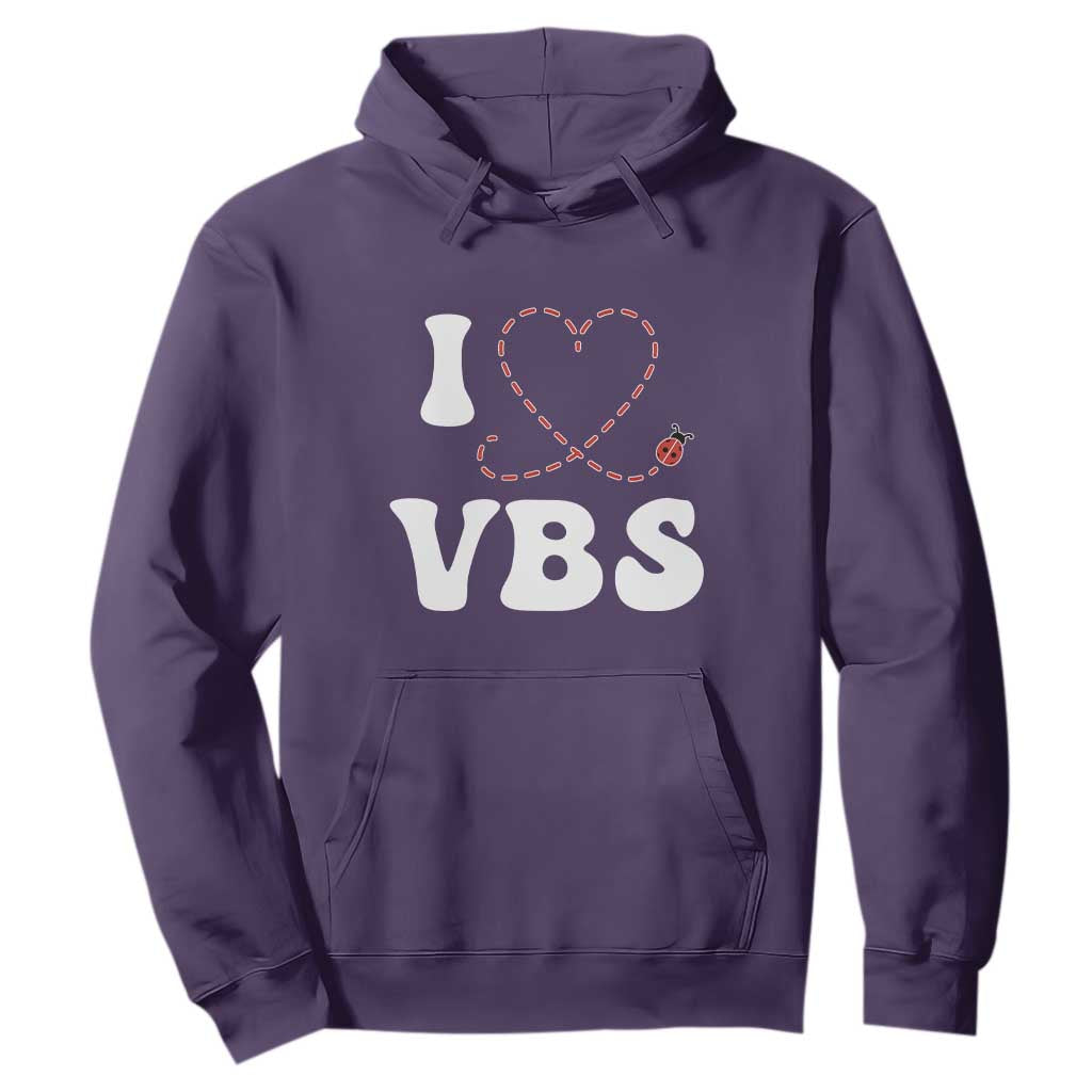 I Love VBS 2025 Hoodie Vacation Bible School Ladybug VBS Team TS02 Purple Print Your Wear