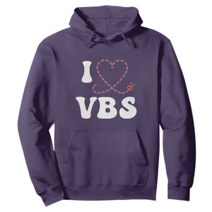 I Love VBS 2025 Hoodie Vacation Bible School Ladybug VBS Team TS02 Purple Print Your Wear