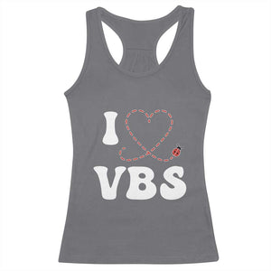 I Love VBS 2025 Racerback Tank Top Vacation Bible School Ladybug VBS Team TS02 Charcoal Print Your Wear