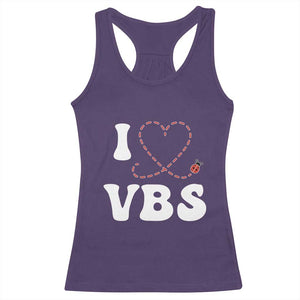 I Love VBS 2025 Racerback Tank Top Vacation Bible School Ladybug VBS Team TS02 Purple Print Your Wear